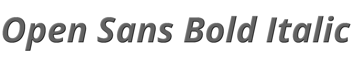 Open Sans Bold Italic 