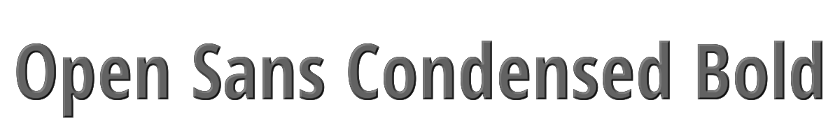 Open Sans Condensed Bold 