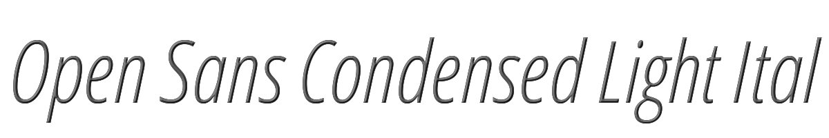 Open Sans Condensed Light Italic 