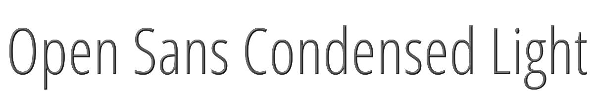 Open Sans Condensed Light 