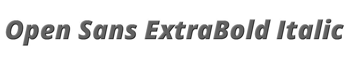 Open Sans ExtraBold Italic 