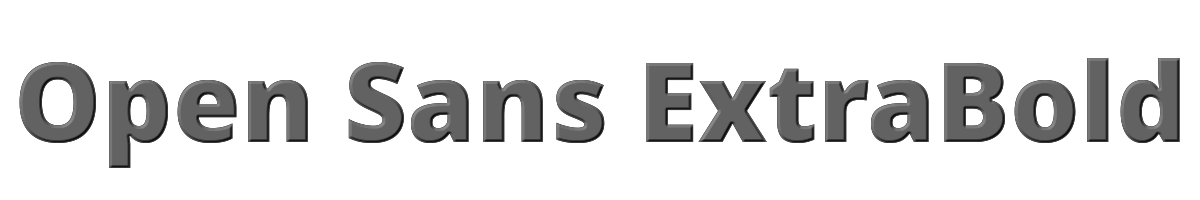 Open Sans ExtraBold 