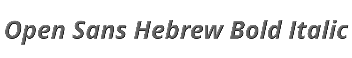 Open Sans Hebrew Bold Italic 