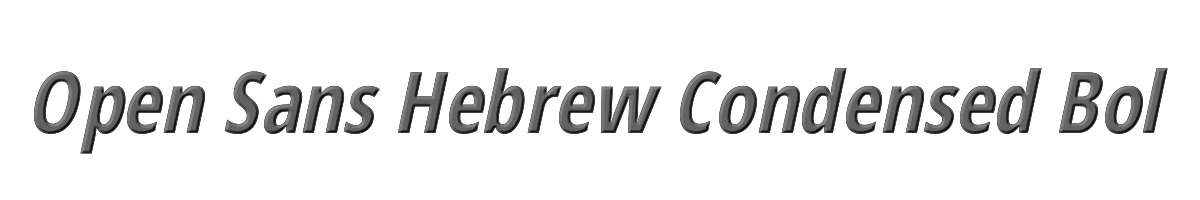 Open Sans Hebrew Condensed Bold Italic 