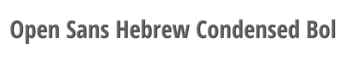 Open Sans Hebrew Condensed Bold 