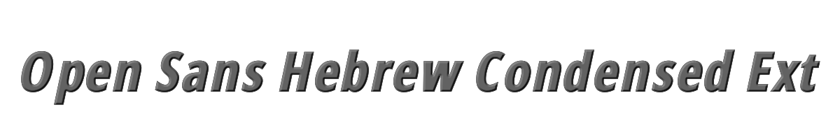Open Sans Hebrew Condensed Extra Bold Italic 