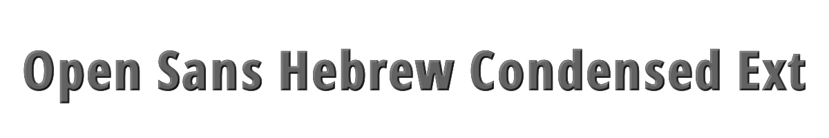 Open Sans Hebrew Condensed Extra Bold 