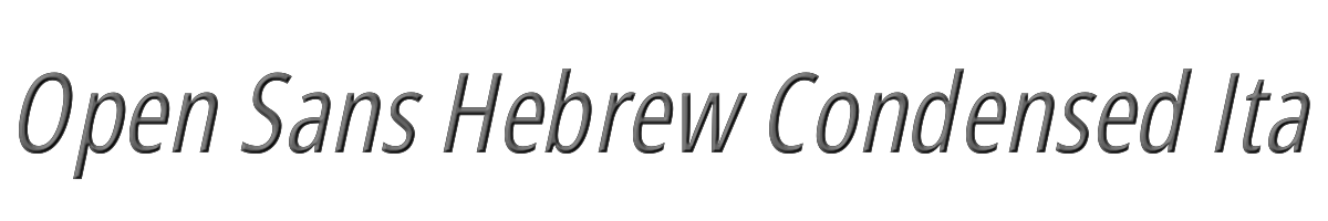 Open Sans Hebrew Condensed Italic 
