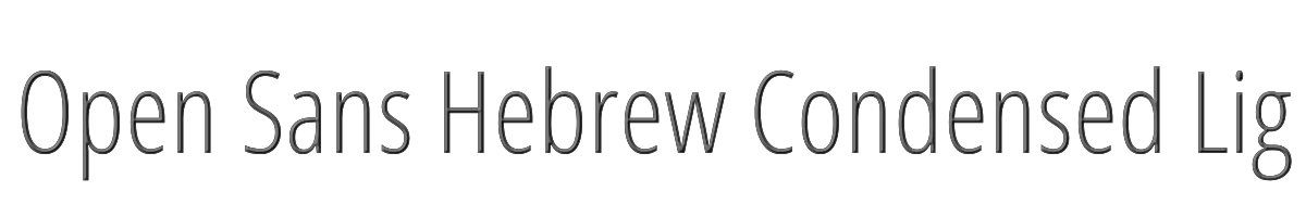 Open Sans Hebrew Condensed Light 