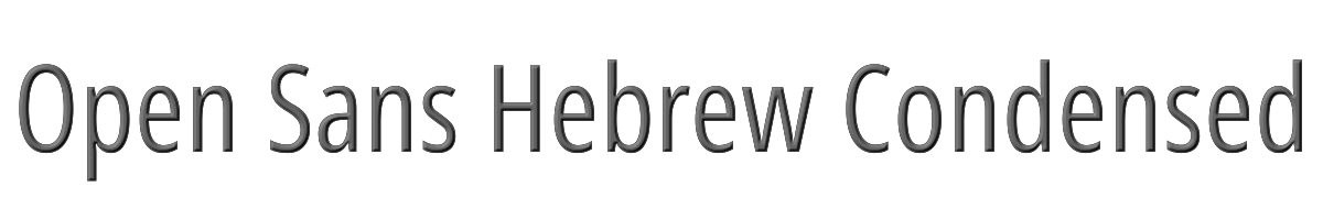 Open Sans Hebrew Condensed 
