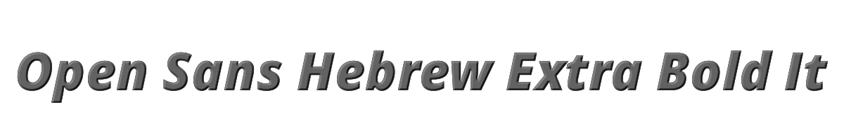 Open Sans Hebrew Extra Bold Italic 