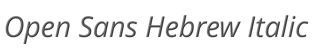 Open Sans Hebrew Italic 
