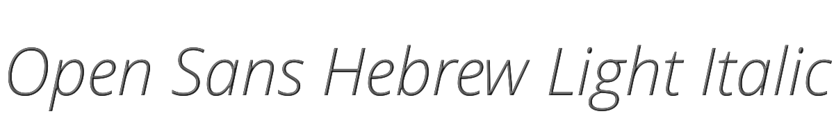Open Sans Hebrew Light Italic 