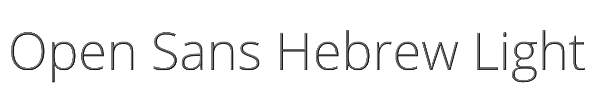 Open Sans Hebrew Light 