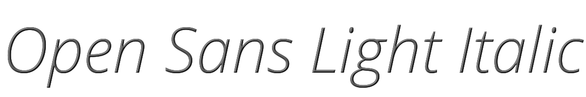 Open Sans Light Italic 