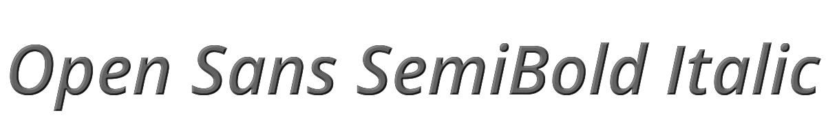 Open Sans SemiBold Italic 