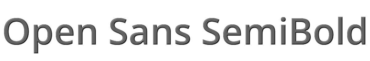 Open Sans SemiBold 
