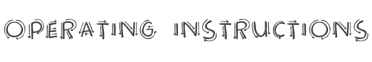 Operating instructions 