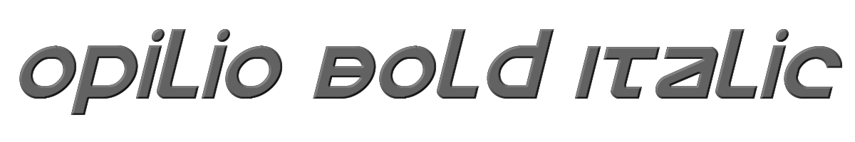 Opilio Bold Italic 