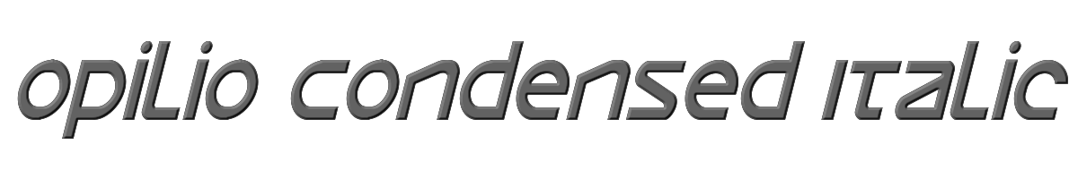 Opilio Condensed Italic 