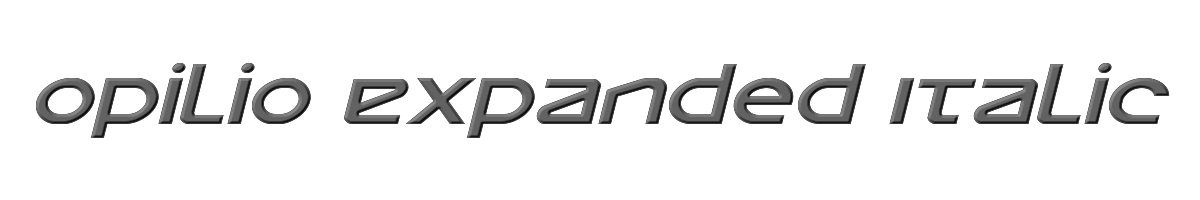 Opilio Expanded Italic 