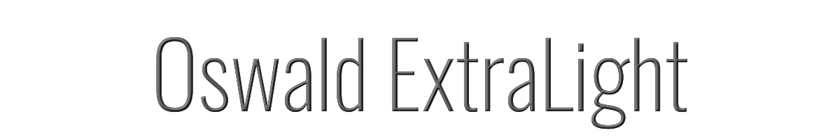 Oswald ExtraLight 