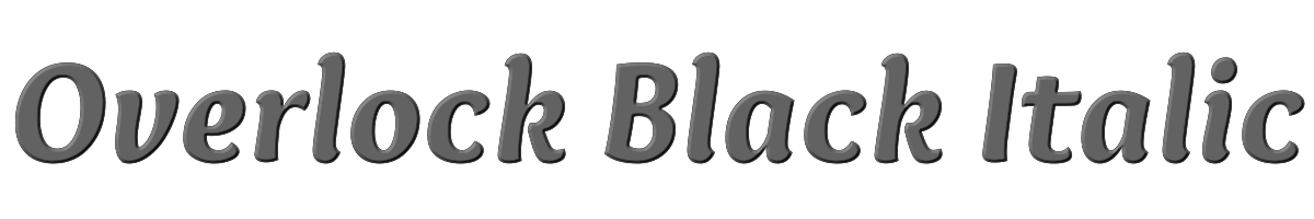 Overlock Black Italic 