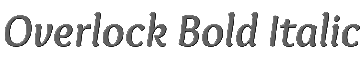 Overlock Bold Italic 