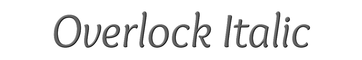 Overlock Italic 