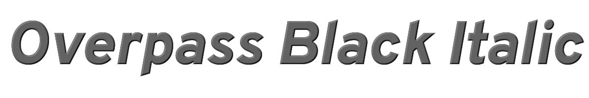Overpass Black Italic 