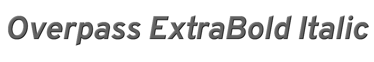 Overpass ExtraBold Italic 