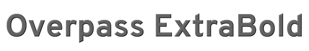 Overpass ExtraBold 