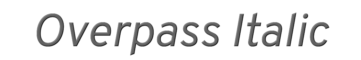 Overpass Italic 