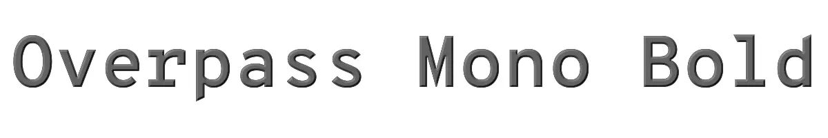 Overpass Mono Bold 