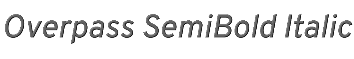 Overpass SemiBold Italic 