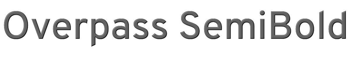 Overpass SemiBold 