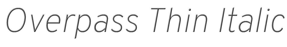 Overpass Thin Italic 