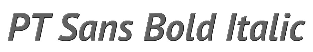 PT Sans Bold Italic 