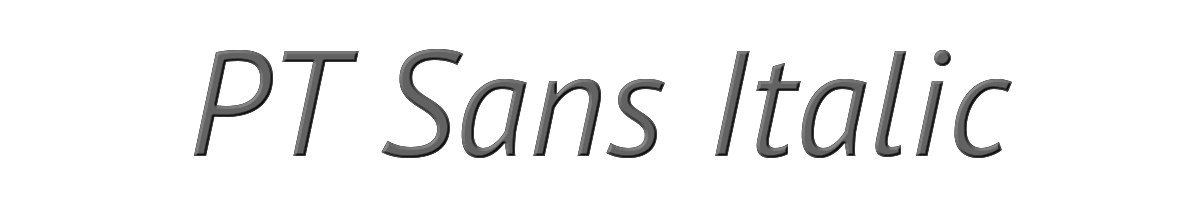 PT Sans Italic 