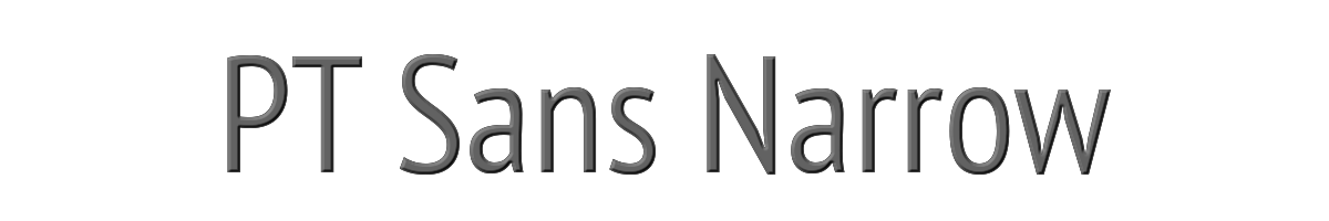 PT Sans Narrow 