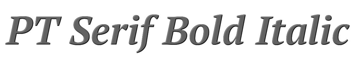 PT Serif Bold Italic 