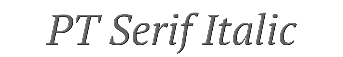 PT Serif Italic 