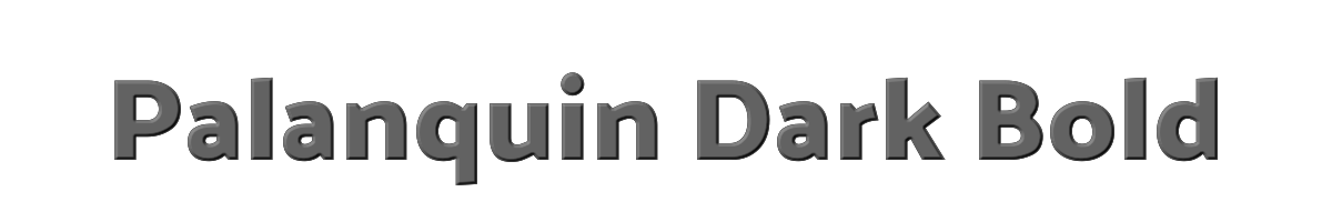 Palanquin Dark Bold 