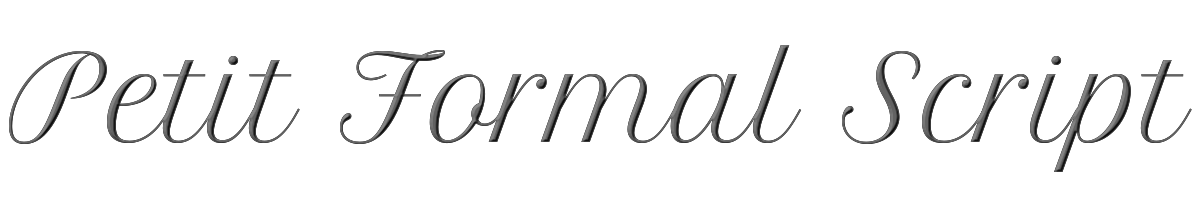 Petit Formal Script 