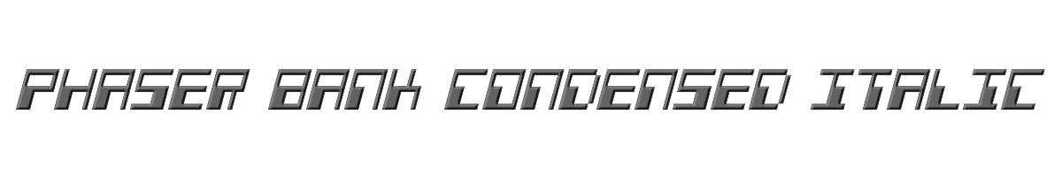 Phaser Bank Condensed Italic 