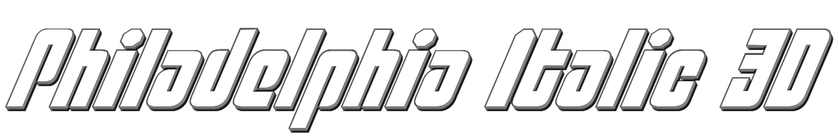 Philadelphia Italic 3D 