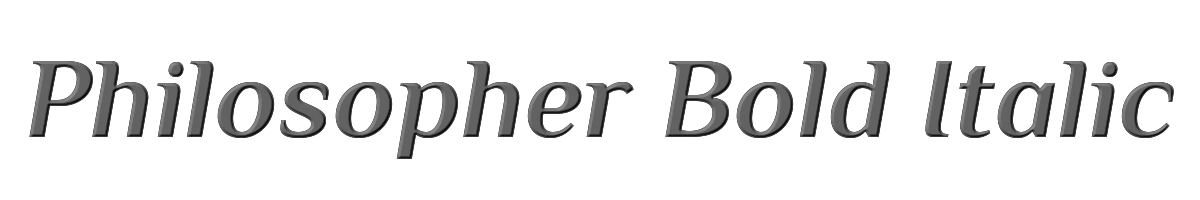Philosopher Bold Italic 
