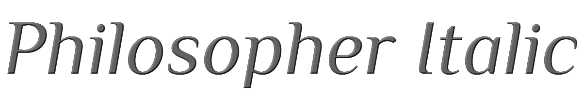 Philosopher Italic 