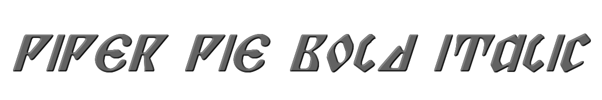 Piper Pie Bold Italic 