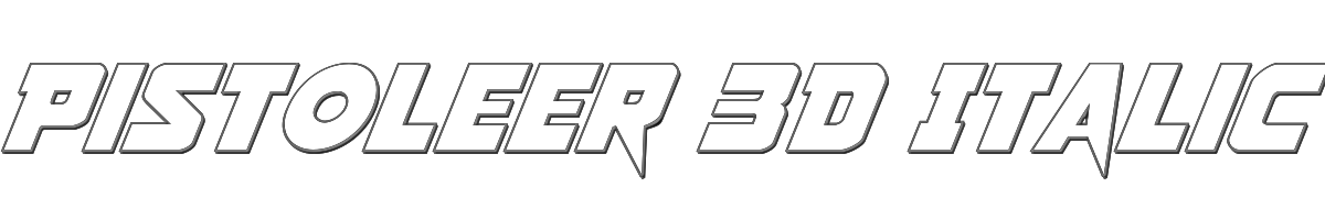 Pistoleer 3D Italic 